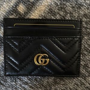 Gg card holder leather